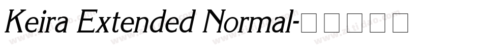 Keira Extended Normal字体转换